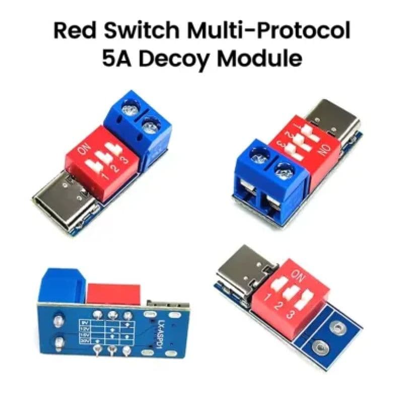 5A Type-C PD QC Fast Charge Trigger Decoy Module | Adjustable Output Voltage Board