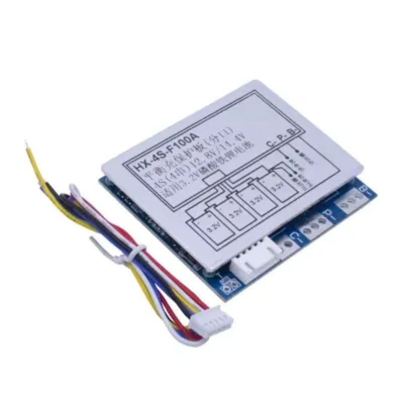 4S 100A LiFePO4 / Lithium-Ion BMS Protection Board | Active Balance Function for 12.8V / 14.8V Battery