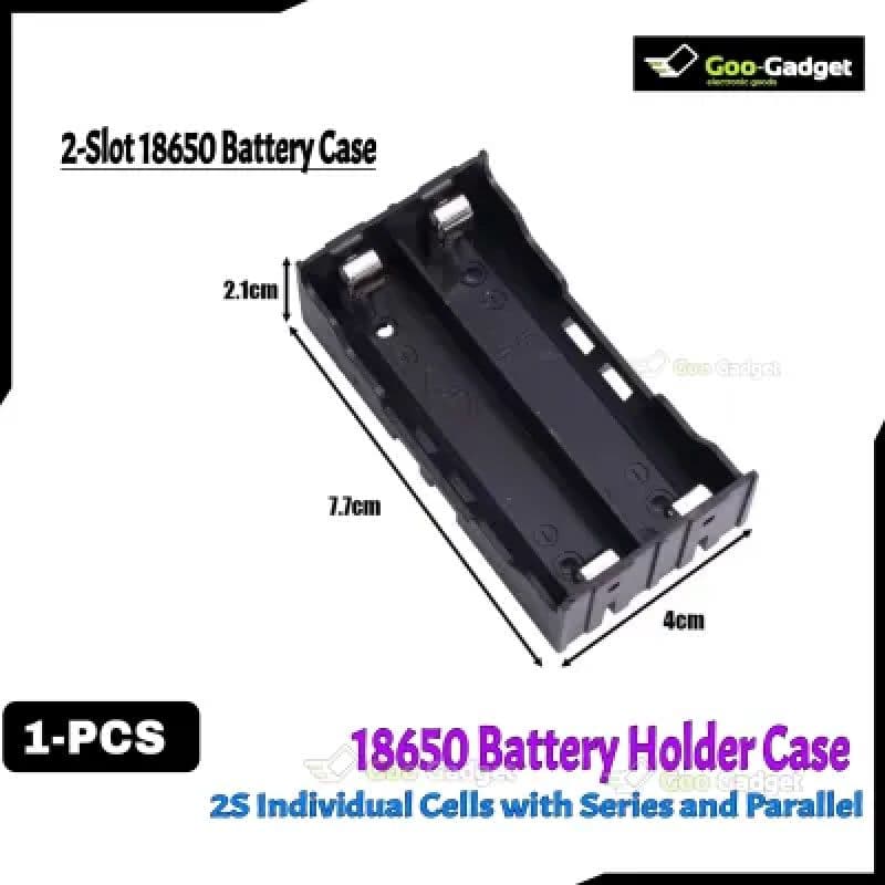 2× 18650 Battery Holder | Individual Cell PCB Mount Holder for Series & Parallel Connection