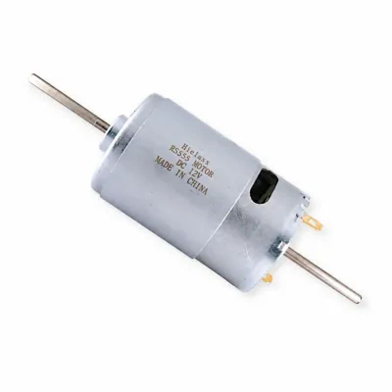 12V RS555 DC Motor | High-Speed Carbon Brush Motor with 3.17mm D-Shaft