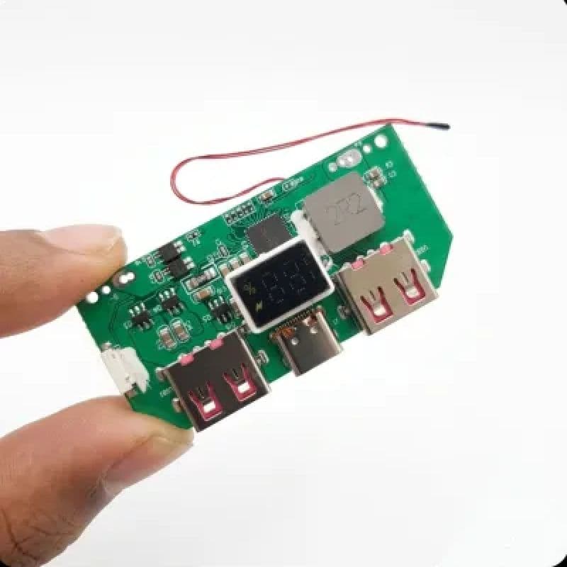 SW6207S Power Bank Circuit Module | Dual USB-A + Type-C with Digital Display