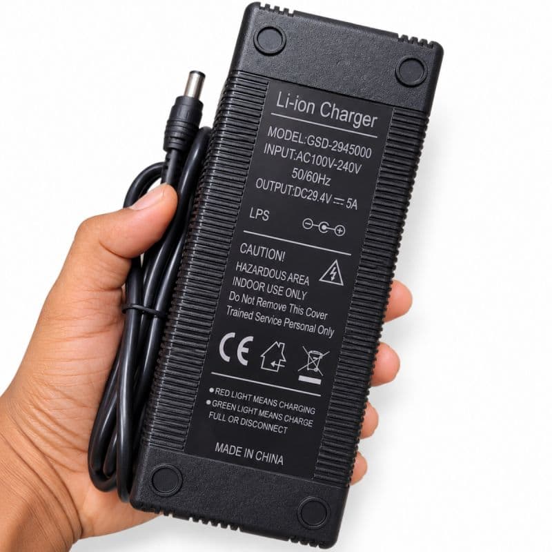 29.2V/29.4V 5A LiFePO4 & Li-Ion Battery Charger | 24V Battery Pack Charger with CC/CV