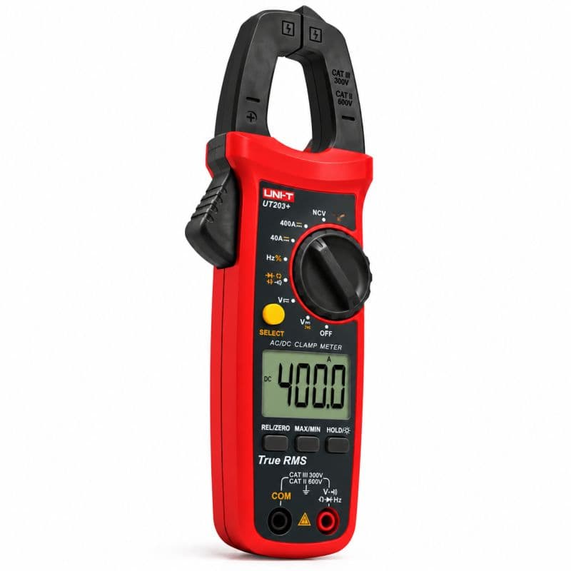 UNI-T UT203 True RMS Digital Clamp Meter | AC/DC Current, Voltage & Electrical Tester