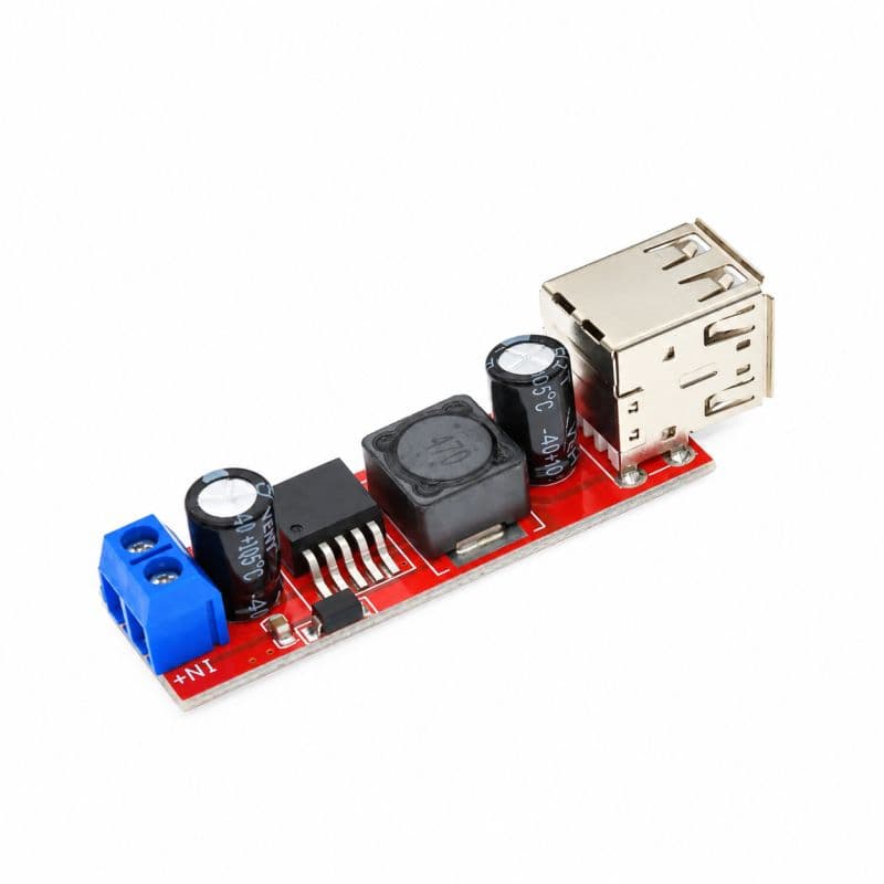LM2596 Dual USB 6V–40V to 5V 3A DC-DC Step Down Converter Module | Dual USB-A Buck Converter