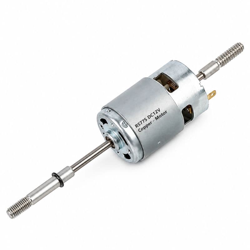 RS755 12V Double Shaft DC Motor | Long Thread High-Torque Motor for Rechargeable Fan