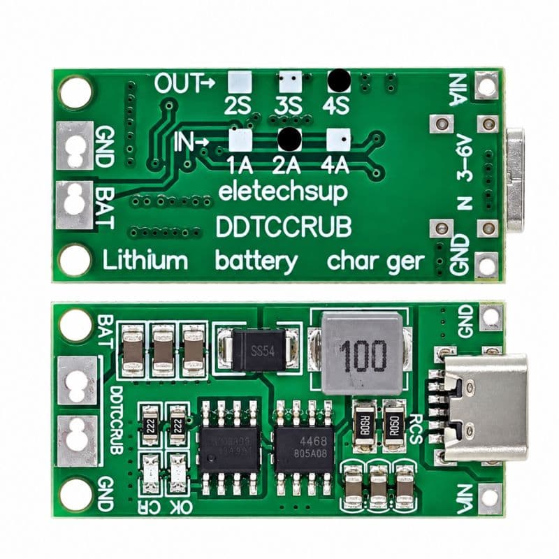 4S 2A Type-C Lithium Battery Charger Module | 16.8V Charging Board for 4S Li-ion Battery Pack