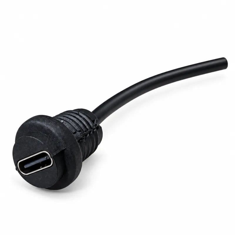 Type-C Female Charging Port Panel Mount Socket for DIY Electronics