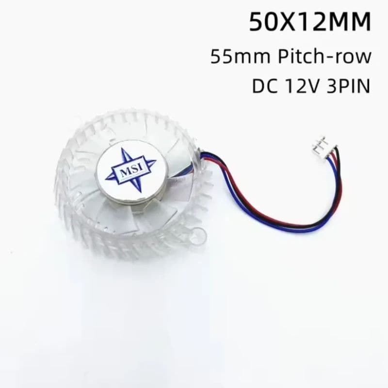 DC 12V 3-Pin 50x12mm GPU Graphics Card Cooling Fan