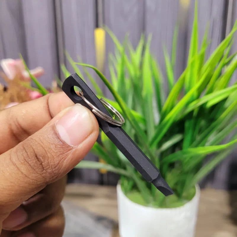 Heavy Duty EDC Key Ring Multi-Tool with Flat Head Wrench for Nuts & Bolts