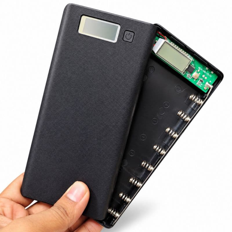 8x18650 DIY Power Bank Case with LCD Display Dual USB Output