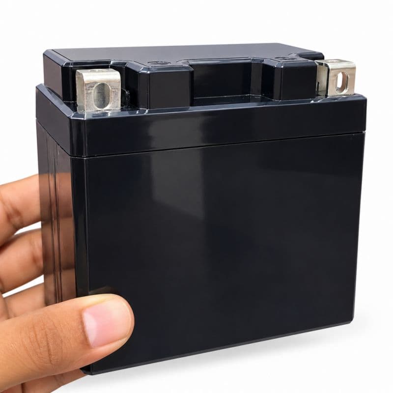 YT5 Motorcycle Self-Start Battery Storage Box with Concave Copper Terminals 113×70×105mm