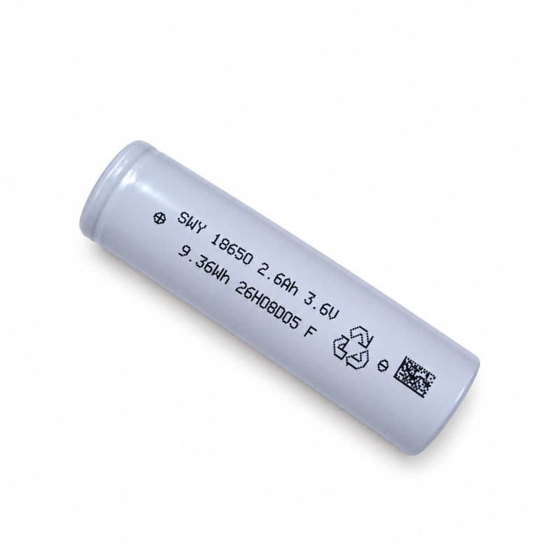 SWY 18650 3.6V 2600mAh Lithium-Ion Battery Cell 9.36Wh Rechargeable Lithium-Ion Battery Cell