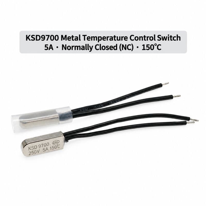 KSD9700 150°C 5A 250V NC Automatic Reset Metal Temperature Control Switch