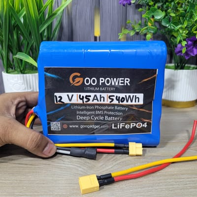 12V 45Ah LiFePO4 Battery Pack with 4S 50A 1.2A Active Balancer BMS_img_0