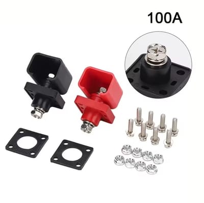 Pcs 100A High Current Energy Storage Battery Terminal Block Connector Set_img_1