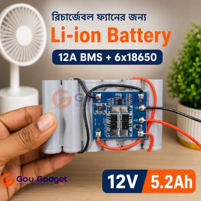 12V 5.2Ah Li-ion Rechargeable Battery Pack for Rechargeable Fan_img_0
