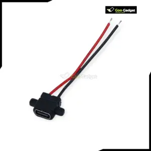 Type-C 2-Pin Waterproof Female USB-C Socket Port with Screw Hole Connector
