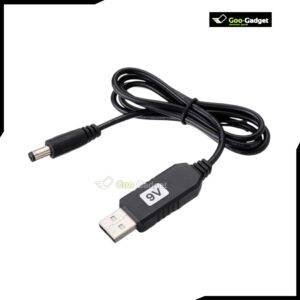 5V to 9V DC Booster Cable Mini UPS Step-Up Converter with 2.1x5.5mm Plug