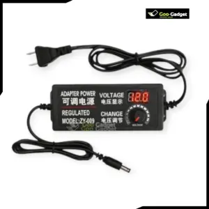 DC 3-24V 5A Adjustable Power Adapter with LED Voltmeter AC to DC Converter