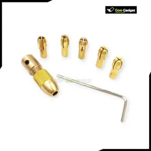 7pcs Brass Collet Mini Drill Chuck Set - 2.35mm Shaft Adapter for 280 Motor