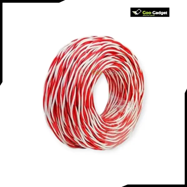 1 Yards 14/76 PVC Insulated Flexible Copper Wire Cable - 0.75 sqmm - Red & White