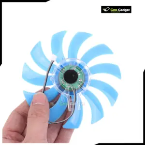 DC 12V 0.5A 6W Brushless Cooling Fan Blue Plastic Fan 11.1cm Diameter
