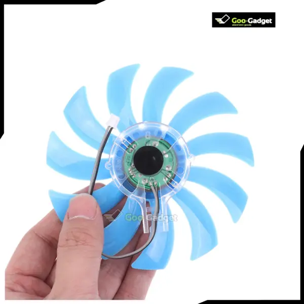 DC 12V 0.5A 6W Brushless Cooling Fan Blue Plastic Fan 11.1cm Diameter