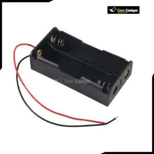 2S 18650 Battery Holder Case Two Slot 7.4V Lithium Ion Battery Box with Six Inch Wire Leads for DIY Projects