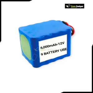 6000mAh 12V Lithium Ion Rechargeable Battery Pack for Electronics Projects