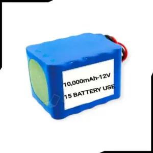 10000mAh 12V Lithium Ion Rechargeable Battery Pack for Portable Electronics