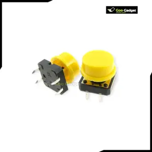 Tactile Push Button Switch Momentary 12×12×7.3MM with Yellow Cap for Electronic Assembly