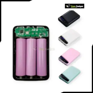 3x18650 Battery Power Bank Case Rechargeable Battery Holder with 3 USB Ports for Custom Power Projects