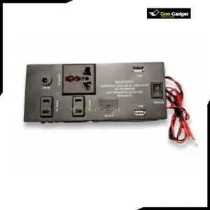 Mini Power Inverter 100W DC 12V to AC 220V with Three AC Outlets and Dual USB for Car and Solar Use