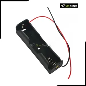 1S 18650 Battery Holder Case Single Slot 3.7V Lithium Ion Battery Box with Six Inch Wire Leads for Projects