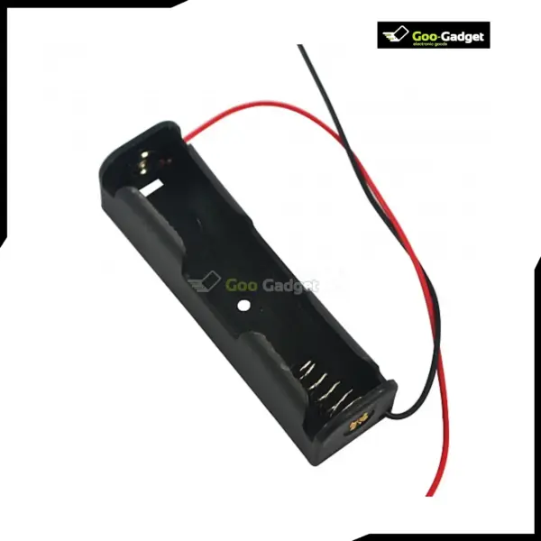 1S 18650 Battery Holder Case Single Slot 3.7V Lithium Ion Battery Box with Six Inch Wire Leads for Projects