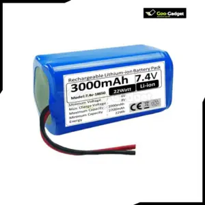 7.4V 3000mAh 18650 Lithium Ion Battery Pack High Capacity Rechargeable Power Source for Electronics Projects