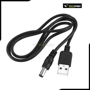 Durable USB to 5.5mm x 2.1mm DC 5V 2A Barrel Jack Power Cable 60cm for Electronics