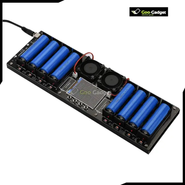 8-Channel 18650 Lithium Battery Capacity Tester with 2.4-Inch Color Screen DC 5V 10A