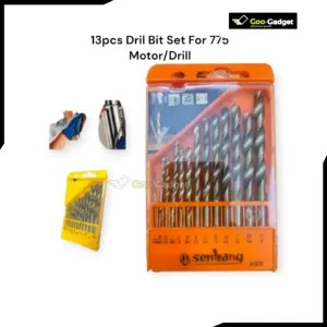 13pc HSS Drill Bit Set for 775 Motor and DIY Drilling
