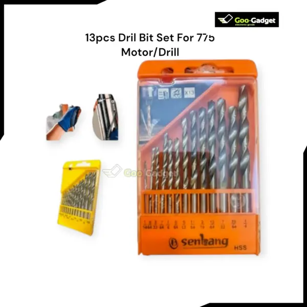 13pc HSS Drill Bit Set for 775 Motor and DIY Drilling