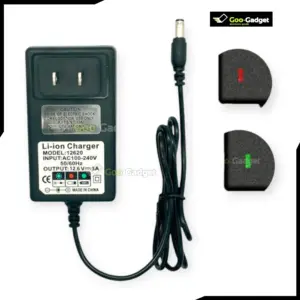12.6V / 13V 3A Lithium-Ion Battery Charger Adapter | Auto-Cut Off | LED Indicator | 3S 18650 Smart Charger – Black