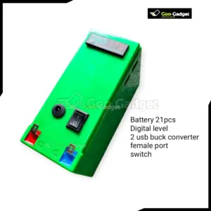 High Capacity 21-Cell 18650 Lithium-Ion Battery Pack with Digital Level Indicator and Dual USB Output