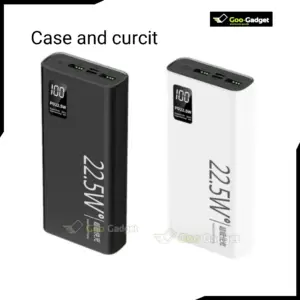 High Performance Power Bank Case with Circuit Board 22.5W Fast Charging for Dual Battery Setup