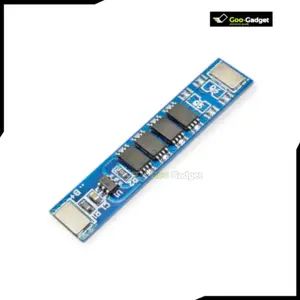 1S 10A 3.7V Lithium-Ion Battery Protection Board – 4MOS BMS PCM Module | Blue | For 18650 Battery