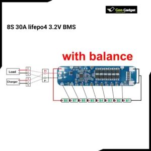 Robust BMS 8S 24V LiFePo4 30A Battery Protection Board with Balance and Safety Features