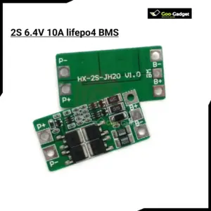 2S 10A 7.4V LiFePO4 Battery Protection Board with Balance Function for Rechargeable Packs