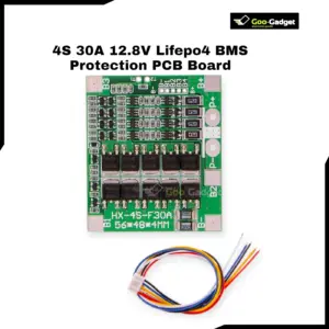 4S 30A 12.8V LiFePO4 Battery Management System Protection PCB Board with Overcharge and Short Circuit Protection