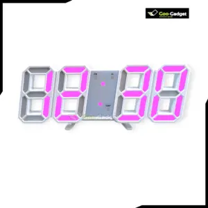 3D LED Digital Wall and Table Clock with Alarm Date and Temperature Display