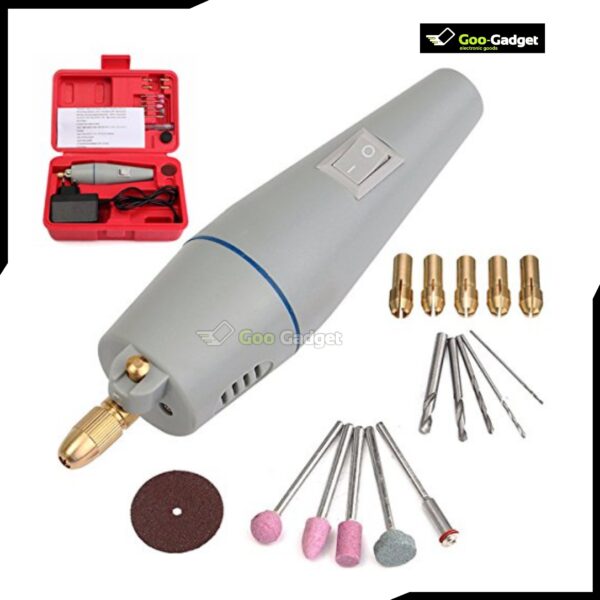 Mini Electric Drill Grinder Rotary Tool Kit with Variable Bits and Power Adapter