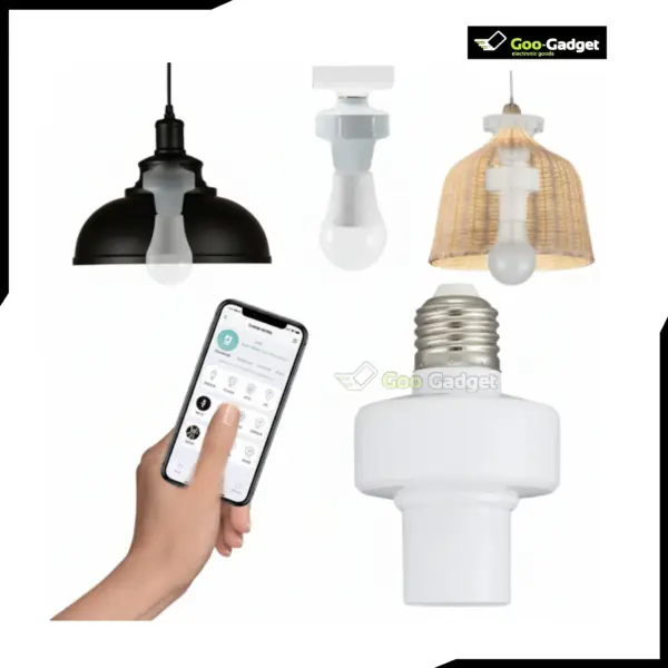 E27 Screw Smart APP Remote Control Lamp Holder | Bluetooth Wireless LED Bulb Adapter | Energy-Saving Smart Home Light Socket